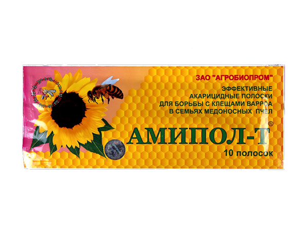 Амипол-Т (от варроатоза 10 полосок на 5 семей)