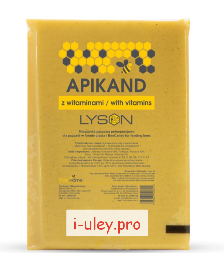Канди корм для пчел Apikand Экстра (с витаминами), 1 кг