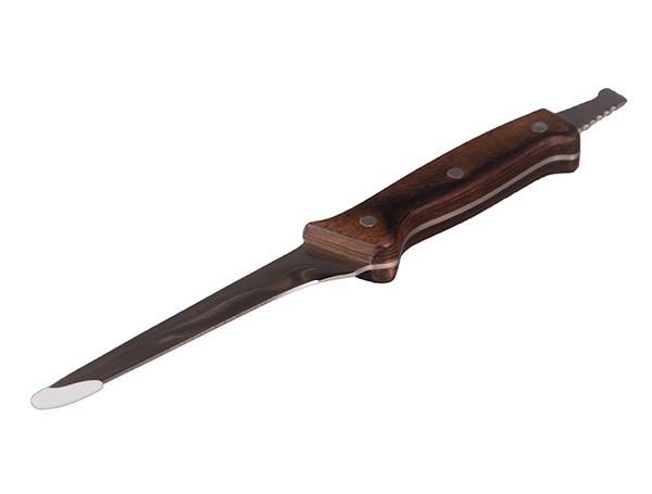 Стамеска-нож "Профи" с темной деревянной ручкой